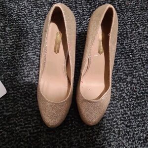 Dorothy Perkins Sparkling Gold Heels